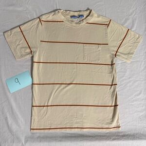 Kids Cream and Orange Striped Tee